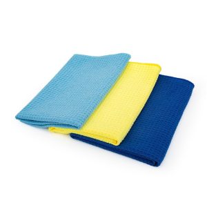 Waffle-Weave Glass and Drying Towel